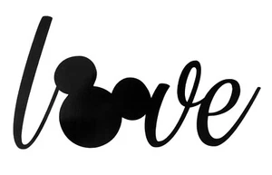 LOVE Mickey Mouse Disney Car Body Window Bumper Vinyl Decal Sticker - Picture 1 of 2