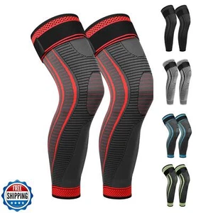 Ruilaibao Full Leg Compression Sleeves 2 Pack Anti Sliping Ventilation Long K - Picture 1 of 5
