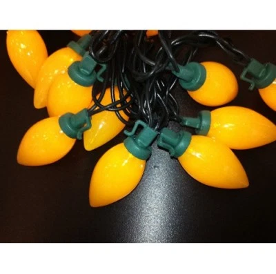 50er LED Motif Holiday Lights Deco Party Lights Christmas Pinecone Yellow - Image 1 of 4