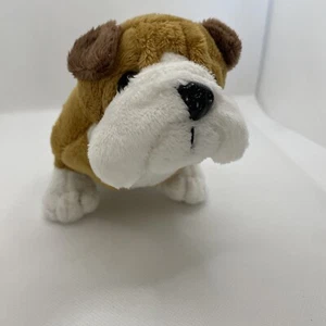 Ganz Webkinz Bulldog Plush Puppy Dog Tan White 6” Stuffed Animal - Picture 1 of 5
