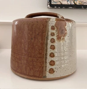 Vintage Mid Century Studio Keramik Kanister abgedecktes Glas signiert Jim Lauer KCAI - Bild 1 von 22