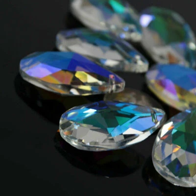 10X CRISTAL Lámpara Navidad Cristal Prisma Araña Lágrima Colgante Boda Decoración Foto 1 de 4