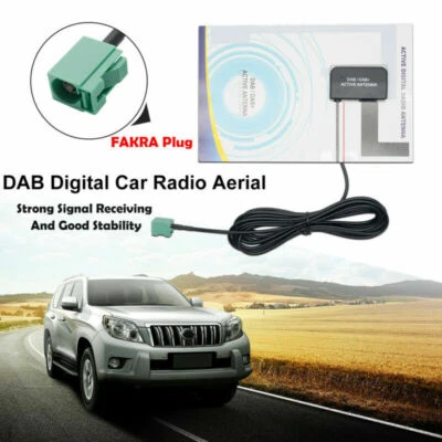 DAB Car Digital Radio Stereo Antenna FAKRA Plug Glass Window Mounted Aerial AU - image 1 of 4