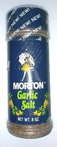 Sal de ajo Morton 8 oz vintage C todas las fotos y leer única en su clase - Imagen 1 de 4