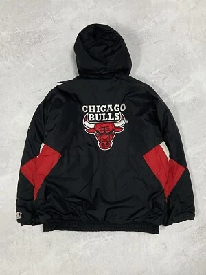 Chicago Bulls Starter NBA Big Logo Jacket Vintage Basketball . - Image 1 of 4