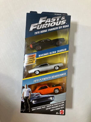Fast & Furious Diecast 1:55 scale 3 Pack Dom's Torque Pack  Mattel 2016 Charger - Image 1 of 4
