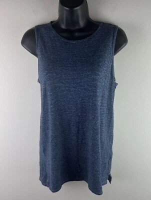 Camisa sin mangas Patagonia para mujer talla pequeña azul blanca algodón cáñamo Foto 1 de 4