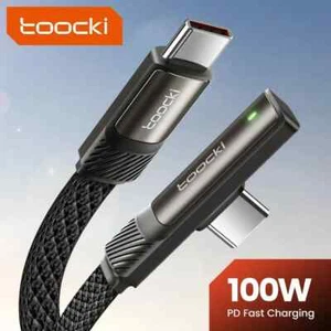 USB C to USB Type C Cable 90 Degree Display 100W PD Fast Charging For iPhone 16 - Picture 1 of 8
