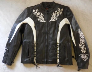 Street Legal Performance Leather Black Motorcycle Jacket Women Medium - Picture 1 of 11