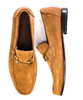$850 Salvatore Ferragamo "Fiordi" Brown Sugar Loafers Suede 8.5 E - Image 1 of 4