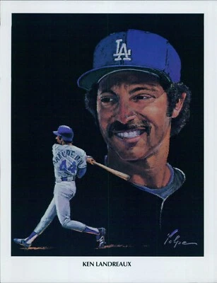 Ken Landreaux Los Angeles Dodgers Unsigned Licensed 8.5x11 Union 76 Litho Print - Image 1 of 2