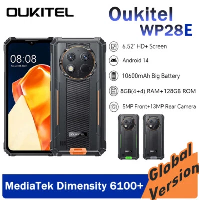 New Oukitel WP28E Rugged Cell Phone 10600mAH 6.52-inch HD+ Display IP68 13MP - Image 1 of 4