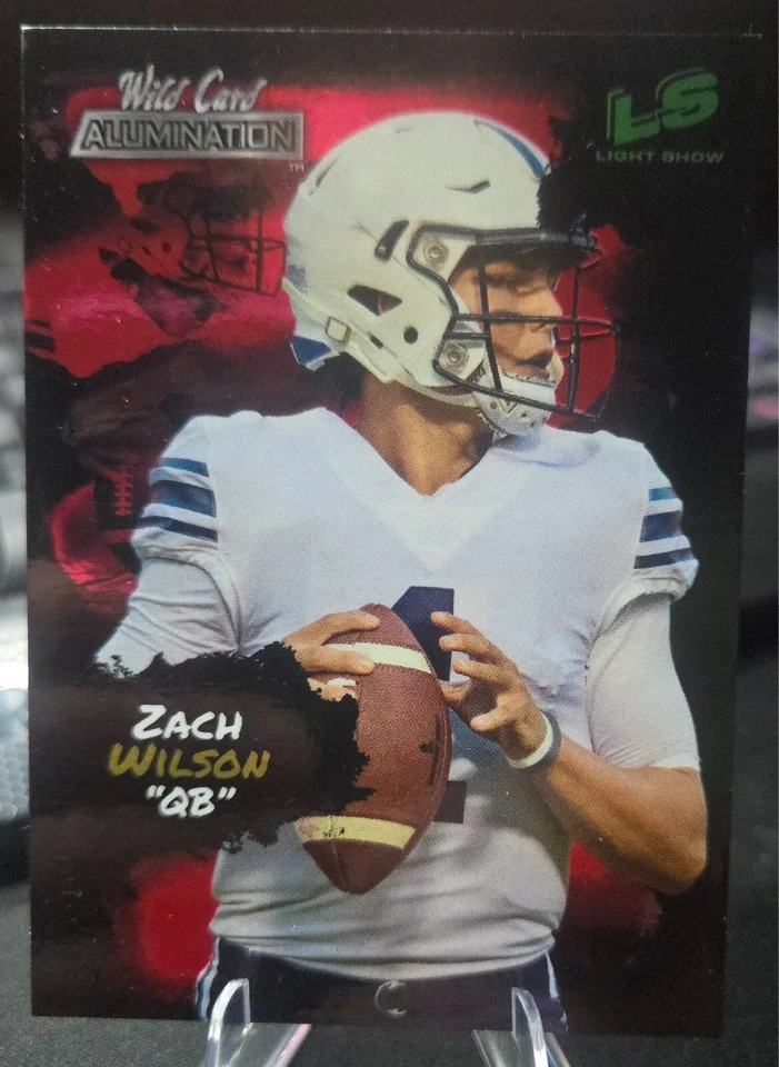 2021 Wild Card Alumination Zach Wilson RC Light Show Pink Foil Insert SP #LS2 - Image 1 of 2