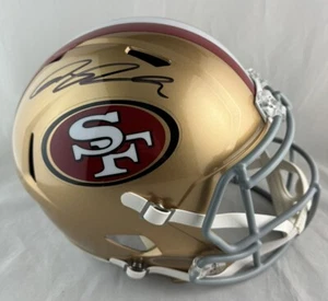 CASCO RÉPLICA TAMAÑO COMPLETO FIRMADO POR RICKY PEARSALL AUTOGRAFIADO 49ERS CERTIFICADO DE AUTENTICIDAD BAJO - Imagen 1 de 2