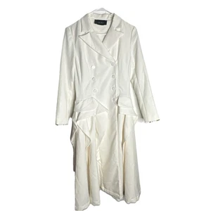 Vestido Chaqueta Blazer Akira Business Largo Blanco Inspirado en Mcqueen - Imagen 1 de 9