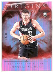 2024-25 Panini Origins Neon Stripes Donovan Clingan RC 36/49 Portland Trail - Imagen 1 de 2