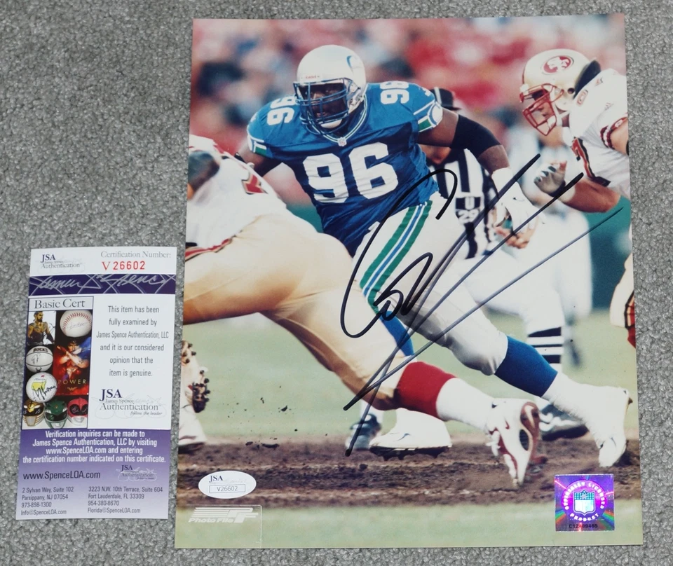 CORTEZ KENNEDY - NFL HOF Signed SEATTLE SEAHAWKS 8x10 Photo + JSA COA V26602 - Image 1 of 1