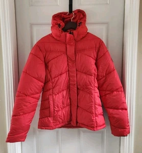 Zyia New Puffy Coat Sierra Red Expedition Removable Hood Womens Size L - Picture 1 of 15