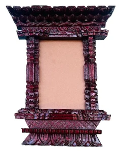 Marco de foto individual de madera maciza hecho a mano tamaño 4x6 pulgadas Ankhi Jhyal Nepales... - Imagen 1 de 4