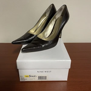 Nine West Fredao Roastedche Damen-Lederabsatz Größe 8,5 M - Bild 1 von 12