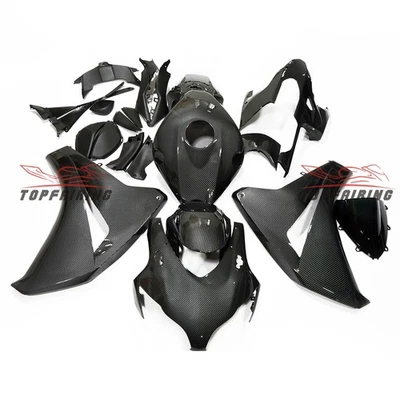 Kit de carenado pintado de fibra de carbono para Honda CBR1000RR 2008-2011 09 10 carrocería negra Foto 1 de 4