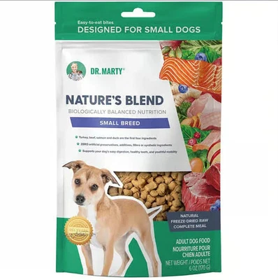 DR. MARTY Dr Marty Natures Blend Freeze Dried Dog Food 6 oz For Small Breed Exp 03/11/2027