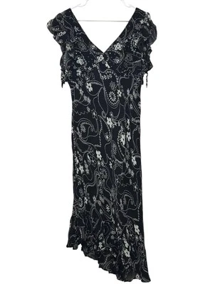 Vestido De Colección Mlle Gabrielle Negro Para Mujer 14 Floral Babydoll Años 90 Bruja Capricho Foto 1 de 4