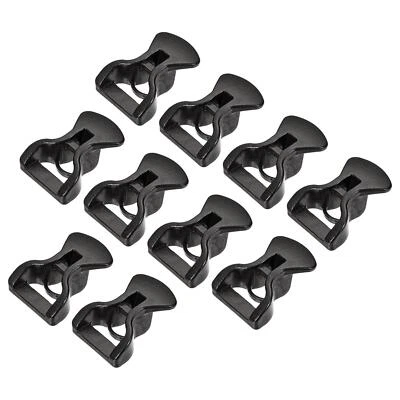 20Pcs Tent Rope Buckles 4mm Plastic Guyline Adjuster Cord Tensioners Black - Image 1 of 4