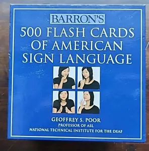500 Flash Cards of American Sign Language by Geoffrey S. Poor (2009, Cards,Flash - Picture 1 of 3