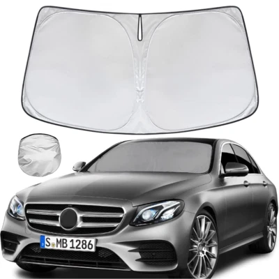 For 16-24 Mercedes Benz E350 E450 Car Windshield Sun Shade Front UV Block Cover - Image 1 of 4
