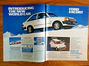 1981 Ford Escort Sedan & Wagon Ad Introducing the World Car - Picture 1 of 1