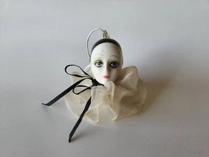Rare Harlequin Vintage Jester Clown Face Ornament - Picture 1 of 2