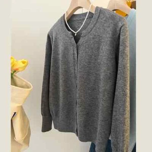 New Fashion Women's Thin Fleece Knit Loose Short Cashmere Sweater Round Neck War - Picture 1 of 34