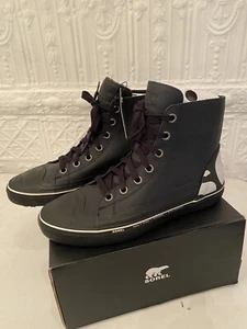 NEW- Sorel Cheyanne Metro Hi Wp Mens Black Boots Waterproof- Size 14 - Picture 1 of 9