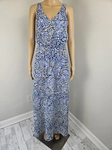 Ann Taylor Loft Maxi Dress Strappy Back Sundress Blue Womens XSmall - Picture 1 of 10