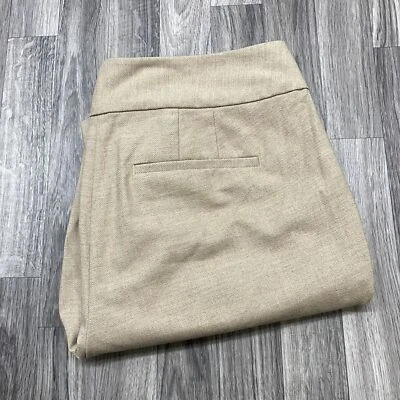 Брюки женские ANN TAYLOR LOFT плоские спереди эластичные хаки в елочку размер 10 - Изображение 1 из 4