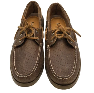 Sperry Top-Sider Boot braun Leder runde Spitze 2-Loch Schnürschuhe Größe 8,5 W - Bild 1 von 8