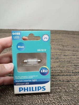 Philips 6418BLED Azul Interior Ultinon LED Bombilla de Repuesto 12 V Nuevo Foto 1 de 4
