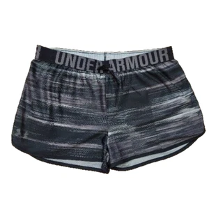 Under Armour Gym Shorts Athletic Workout Size Youth XL, Gray/Black Heat Gear - Picture 1 of 7
