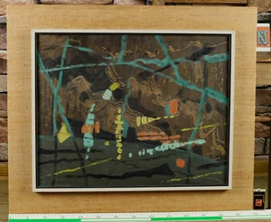 Hanns Schaefer 1903-1964 Gelsenkirchen técnica mixta pintura composición abstracta - Imagen 1 de 6
