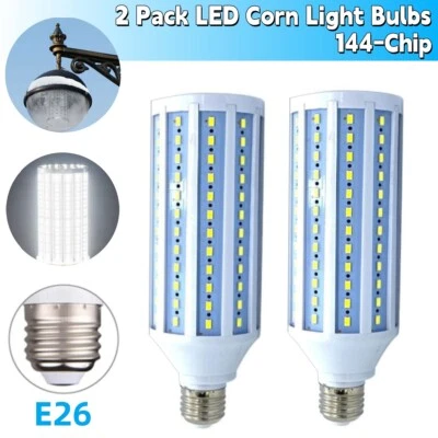 Упаковка из 2 суперярких светодиодных 30 Вт 144-чиповых кукурузных лампочек 6000K комплект ламп 200 Вт эквалайзер. E26 - Изображение 1 из 4