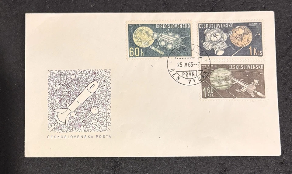1963 MARS FDC Original Stamped Cover. Soviet Czechoslovakia . - Image 1 of 1