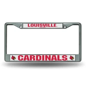 Louisville Cardinals Chrome Metal License Plate Frame FREE US SHIPPING - Picture 1 of 6