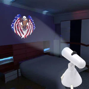 1x USA Flag Eagle Decor Home Bedroom Shop Indoor Lamp LED Projector Shadow Light - Picture 1 of 9