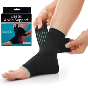1 Ankle Support Wrap Elastic Brace Sleeve Muscle Arthritis Pain Relief Gym Sport - Picture 1 of 1