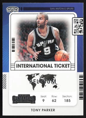 2021-22 Panini Contenders International Ticket Tony Parker #2 San Antonio Spurs - Image 1 of 2