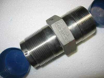 Parker 1-1/2" NPT Stainless Steel Double Ball Hydraulic Check Valve 5421-025-129 - Image 1 of 4