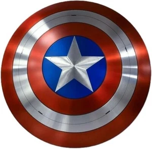 Captain Round America Schild, meliert Film Captain Metall Replik Rundschild - Bild 1 von 4