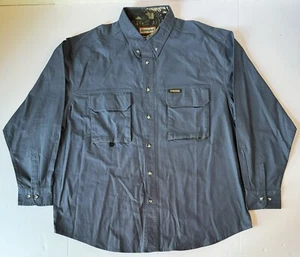 Remington Long Sleeve Button Up Shirt Men’s Size XL Slate Blue Outdoor Hunting - Picture 1 of 12