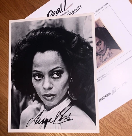 Autographed Diana Ross 8x10 Photo Signed Autograph LOA by Roger Epperson REAL Cover